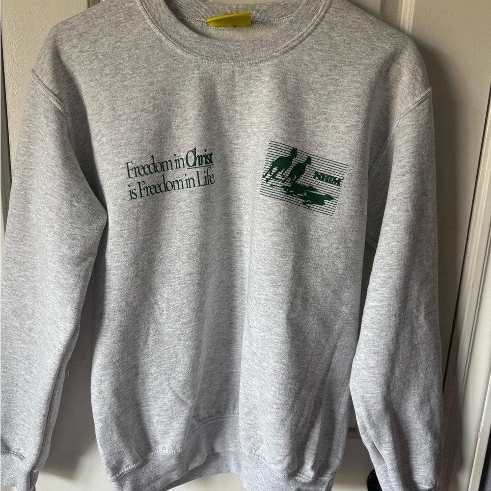 Gray Freedom in Christ Sweater